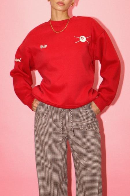 Babes Cafe Sweatshirt- Red