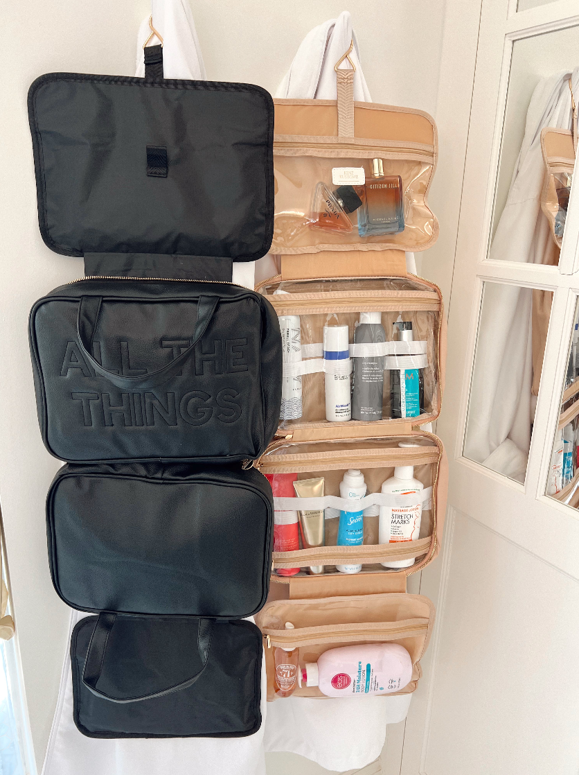 Leather Hanging Bag - All The Things: Black Leather