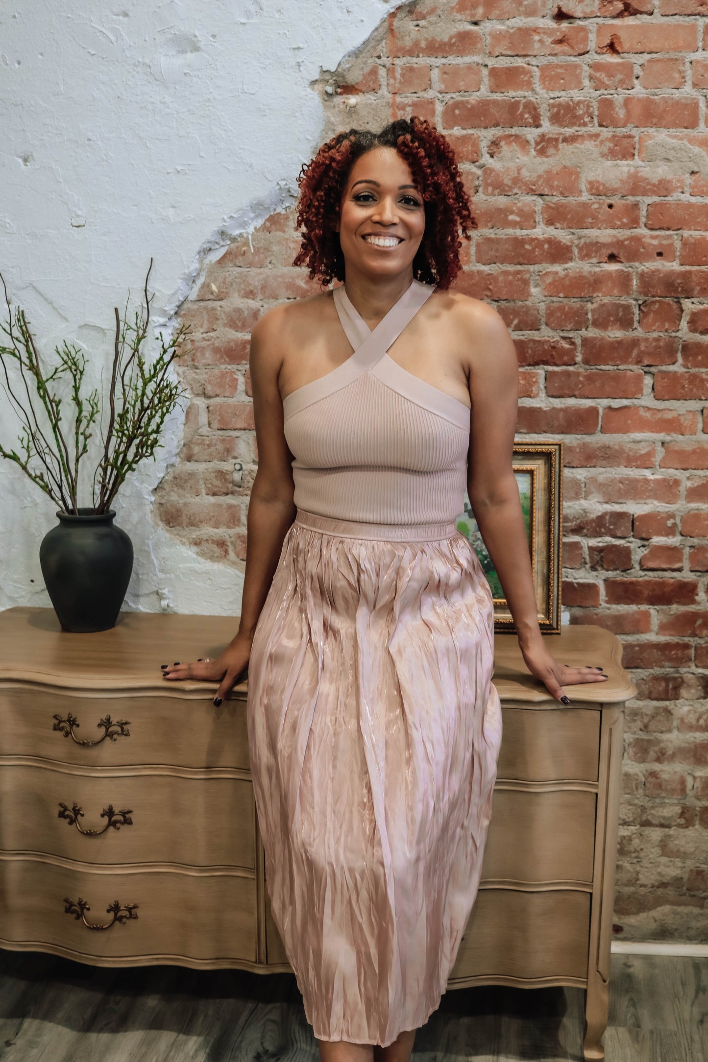 Liya's Halter Top - Blush
