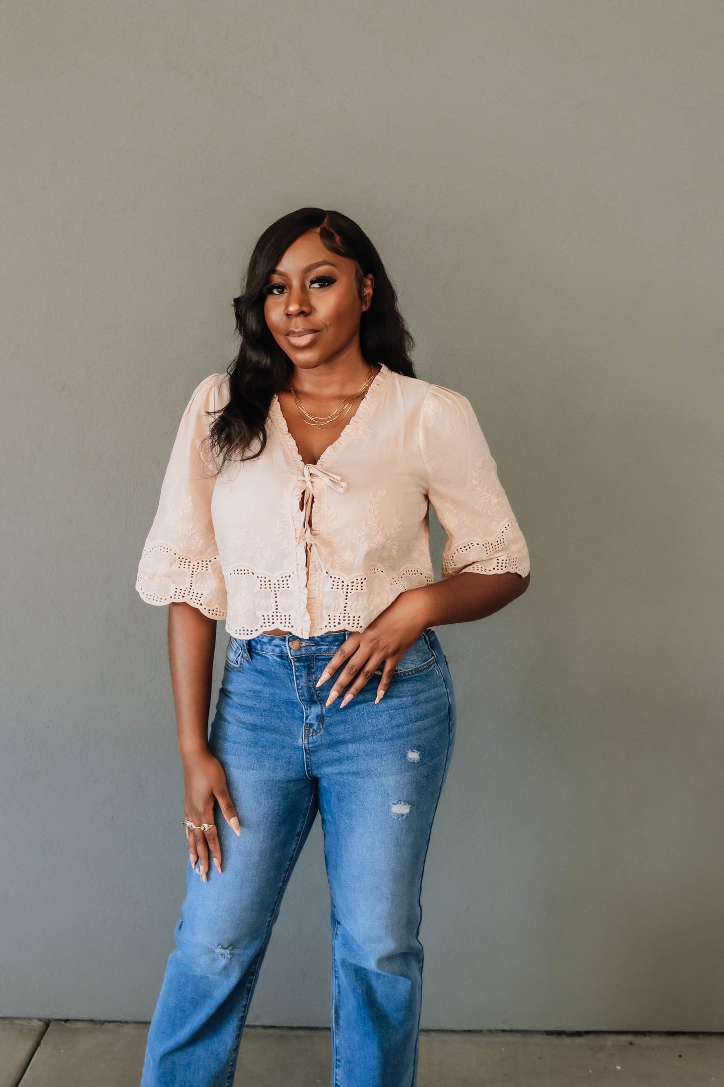 Willow Grace Blouse- Oatmeal