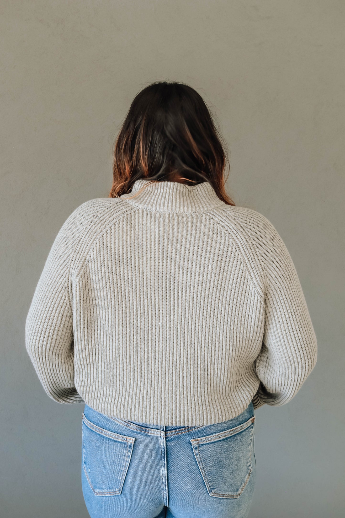 Sammie Half-Zip Sweater -Heather Gray