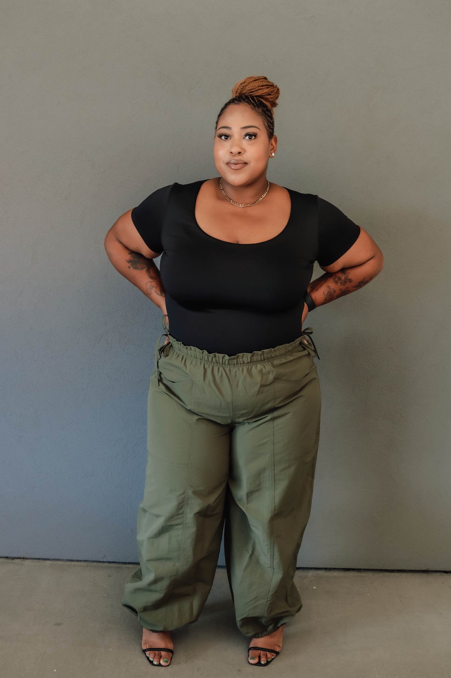 Kimmy Pants Curvy- Olive