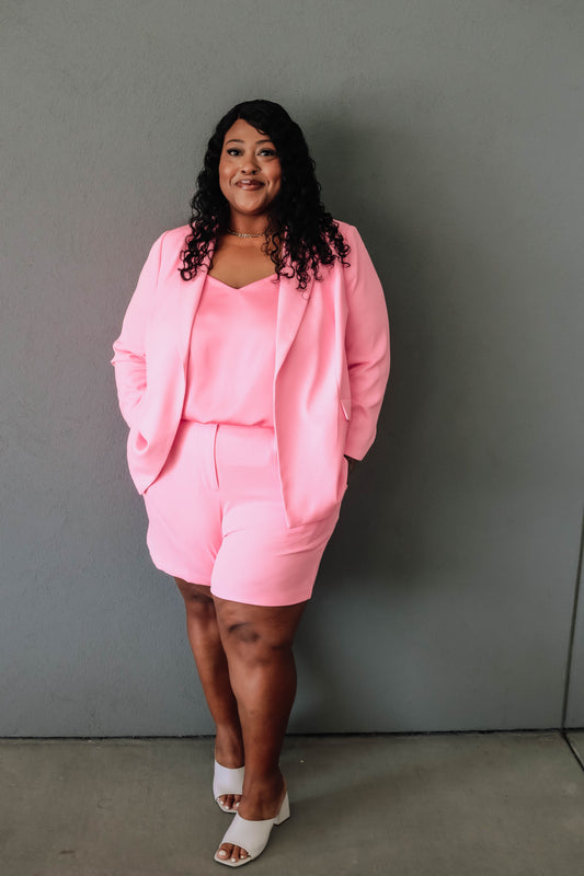 The Haven Blazer Curvy- Ballerina Pink