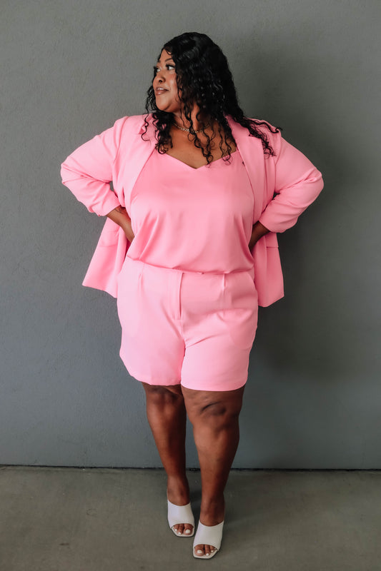 The Jules Shorts Curvy- Ballerina Pink