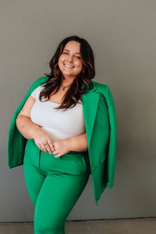 The Lennox Blazer- Kelly Green