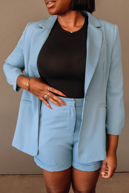 The Emery Blazer- Baby Blue