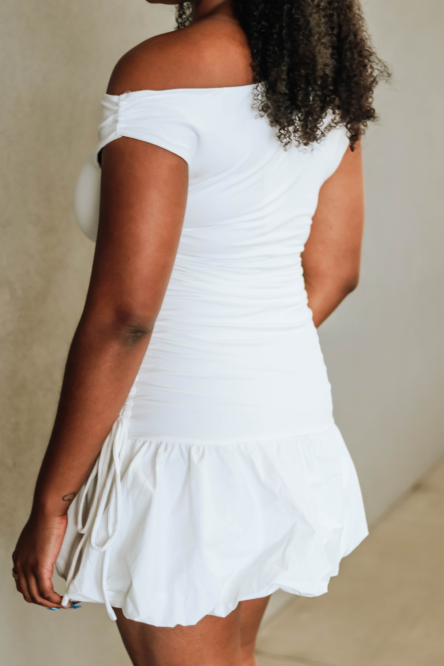Olivia Bubble Dress- White