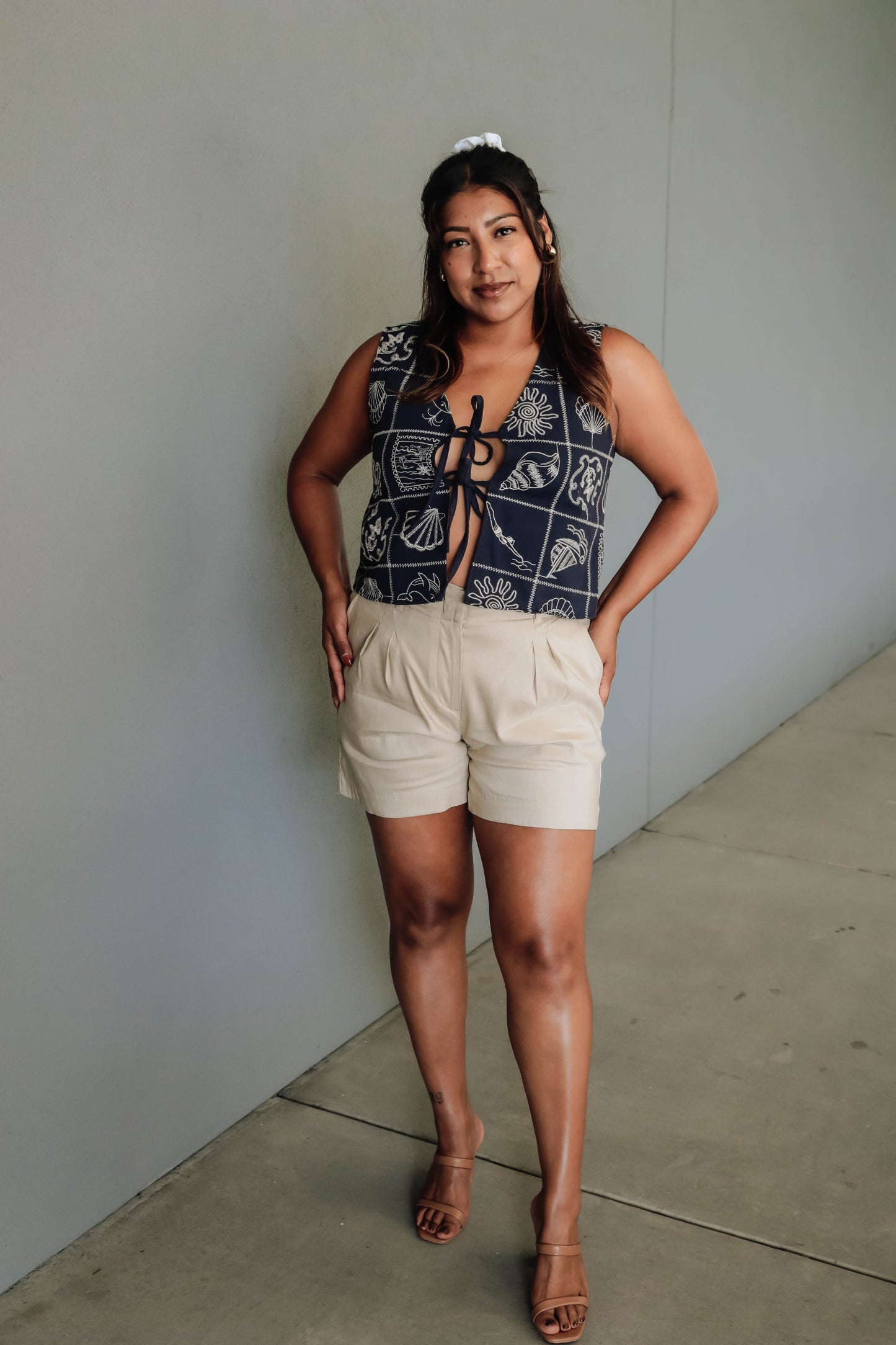 Mavi Front-Tie Top