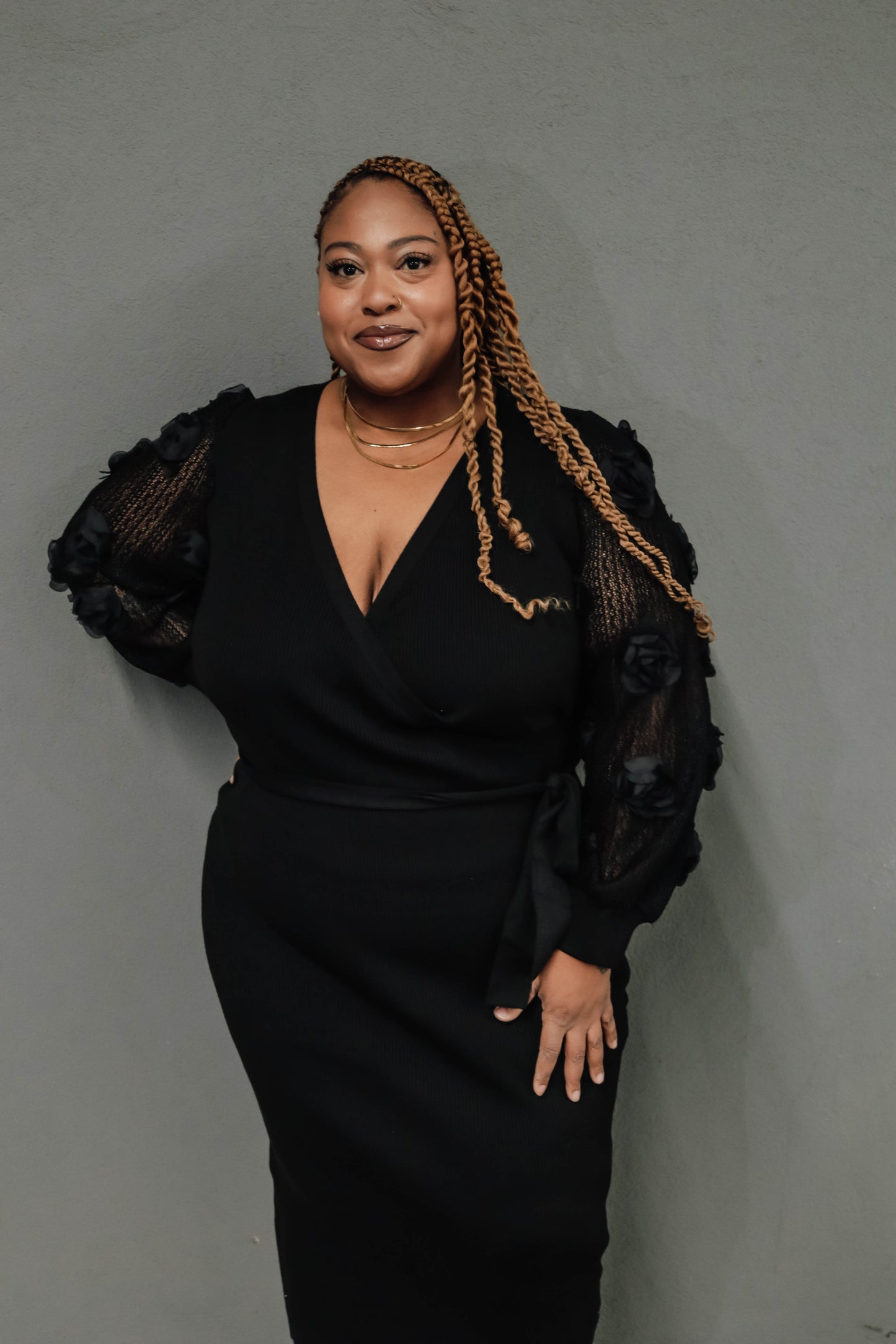 Wrap me up LBD Curvy - Black