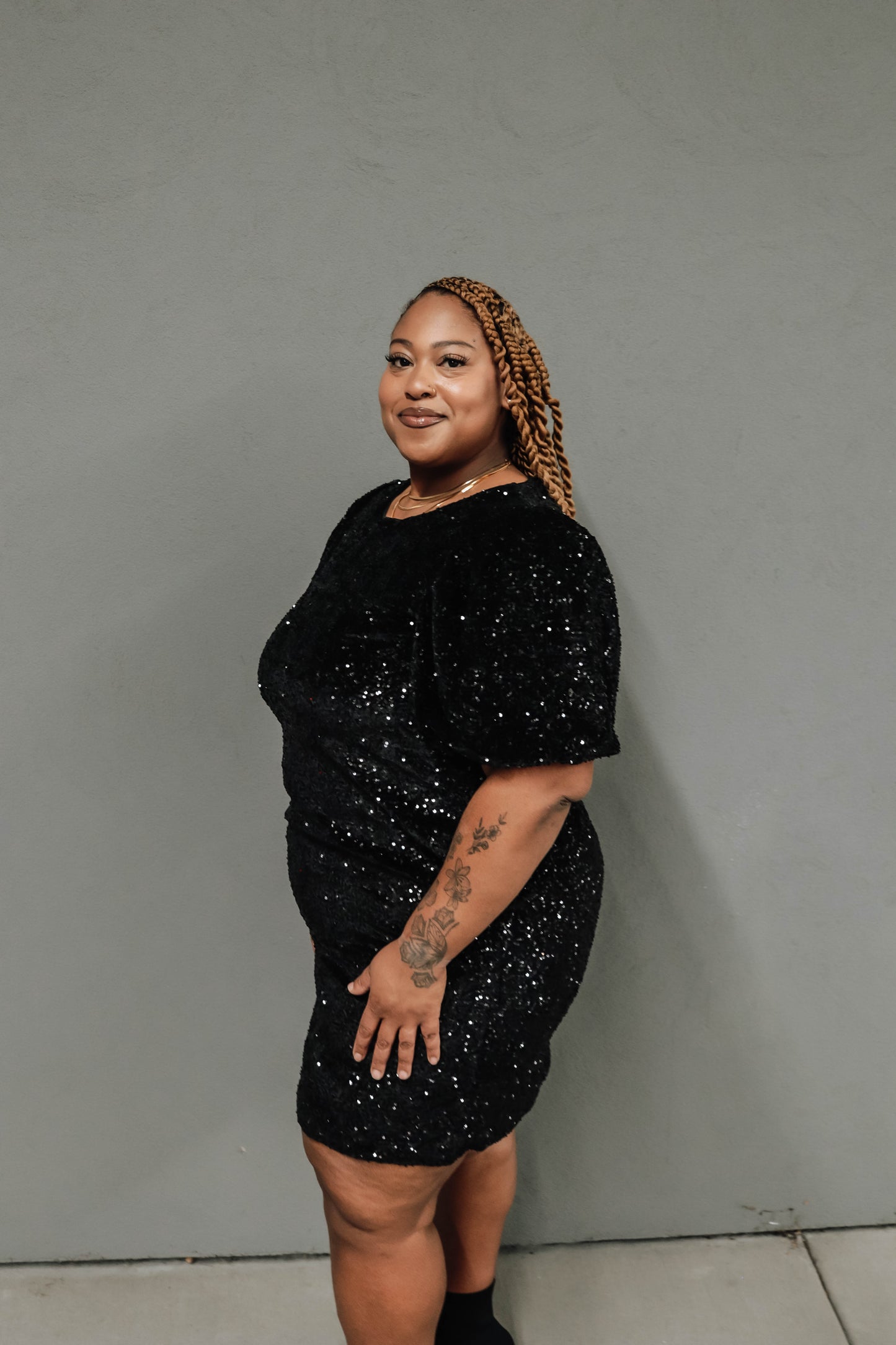 Holiday Me Dress Curvy - Black