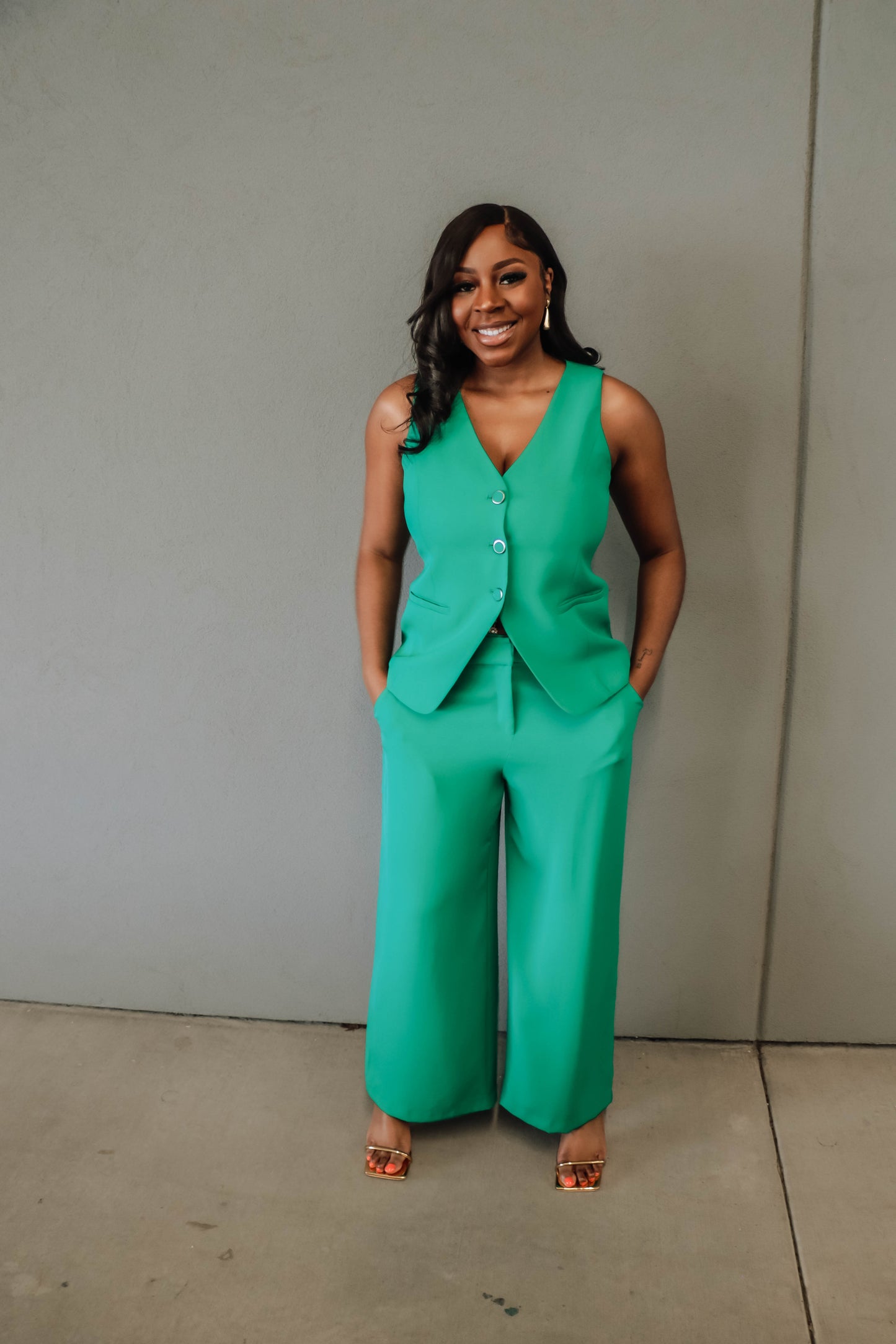 Miranda Vest- Kelly Green