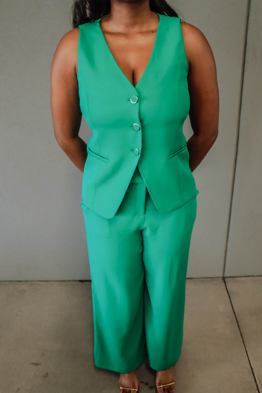 Miranda Vest- Kelly Green