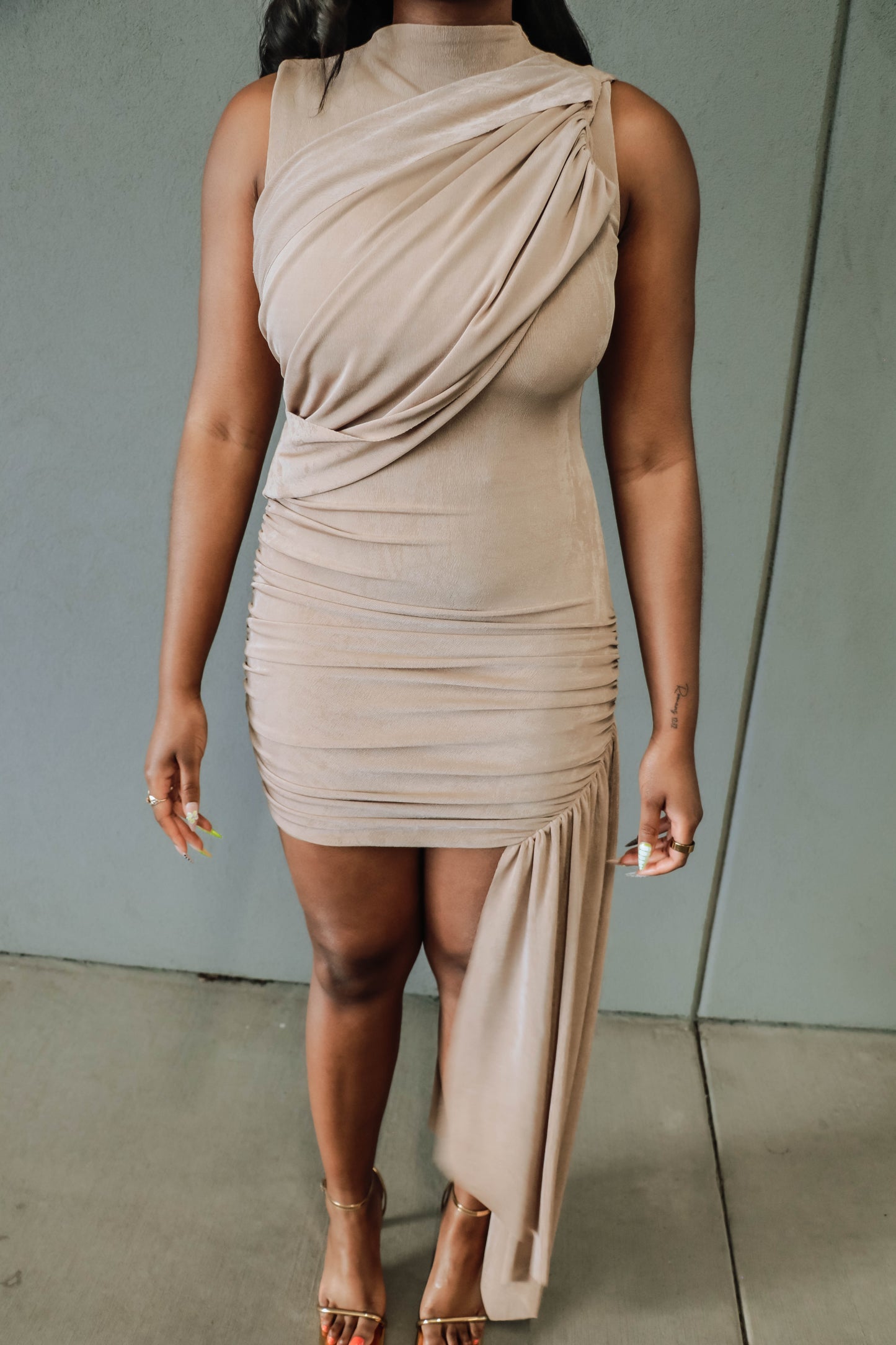 Pivot Mini Dress- Mocha