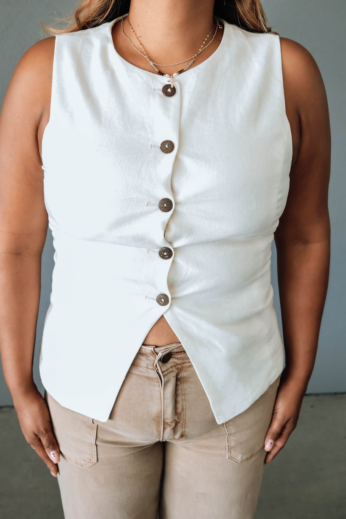 Ivory Essence Vest- Ivory