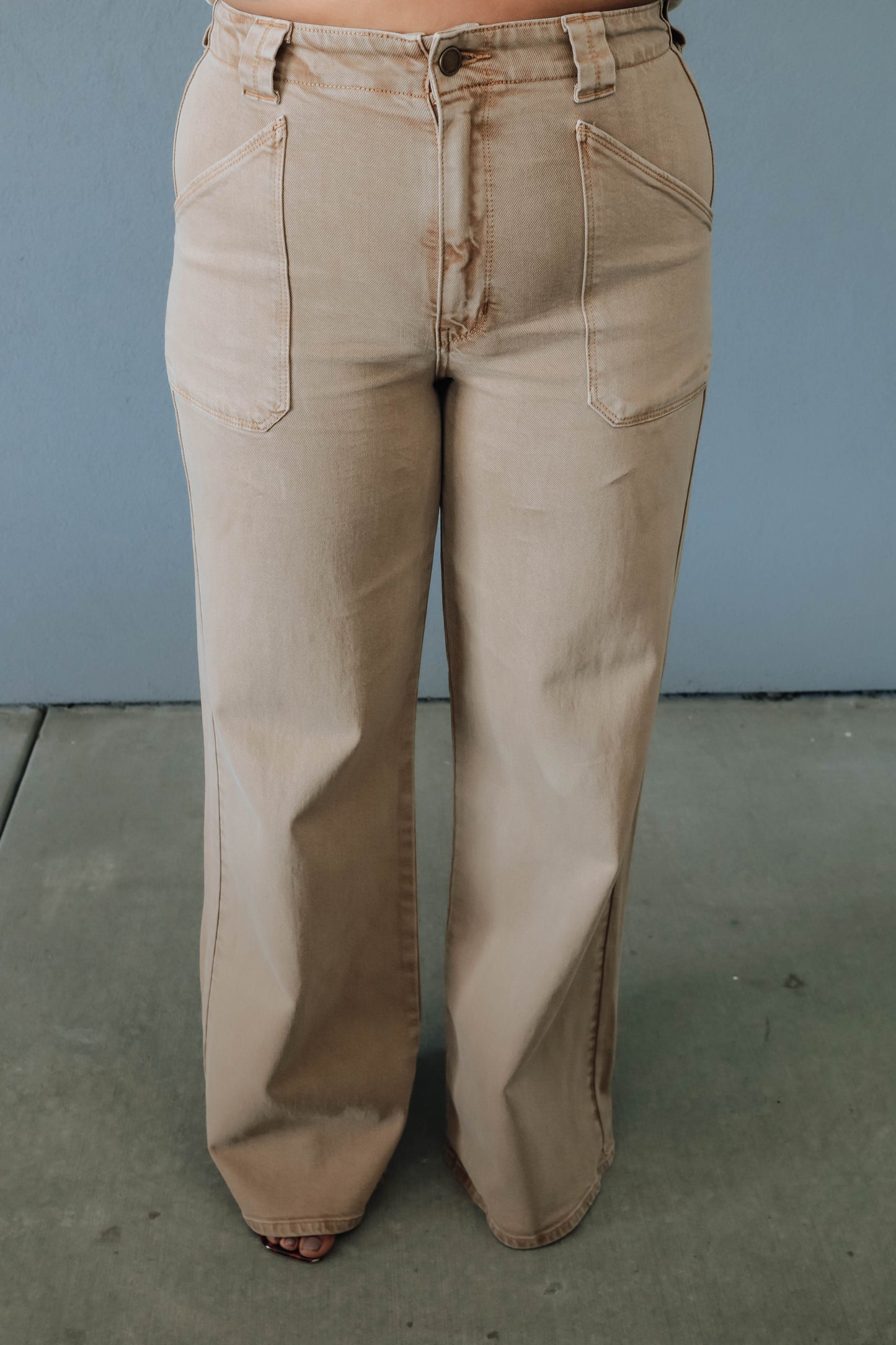 Harbor Wide Leg Pants- Khaki