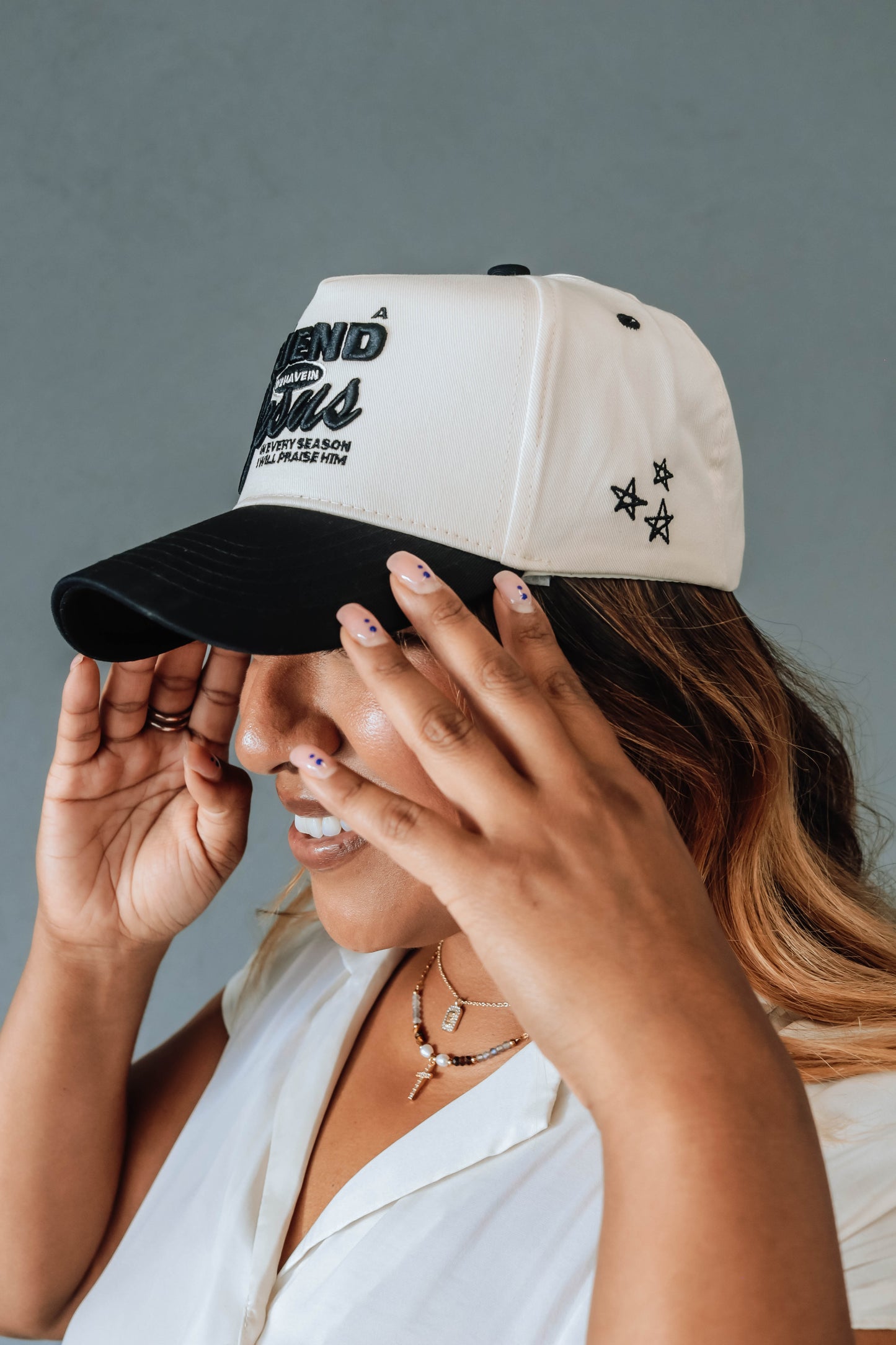 Friend in Jesus - Black Vintage Trucker Hat