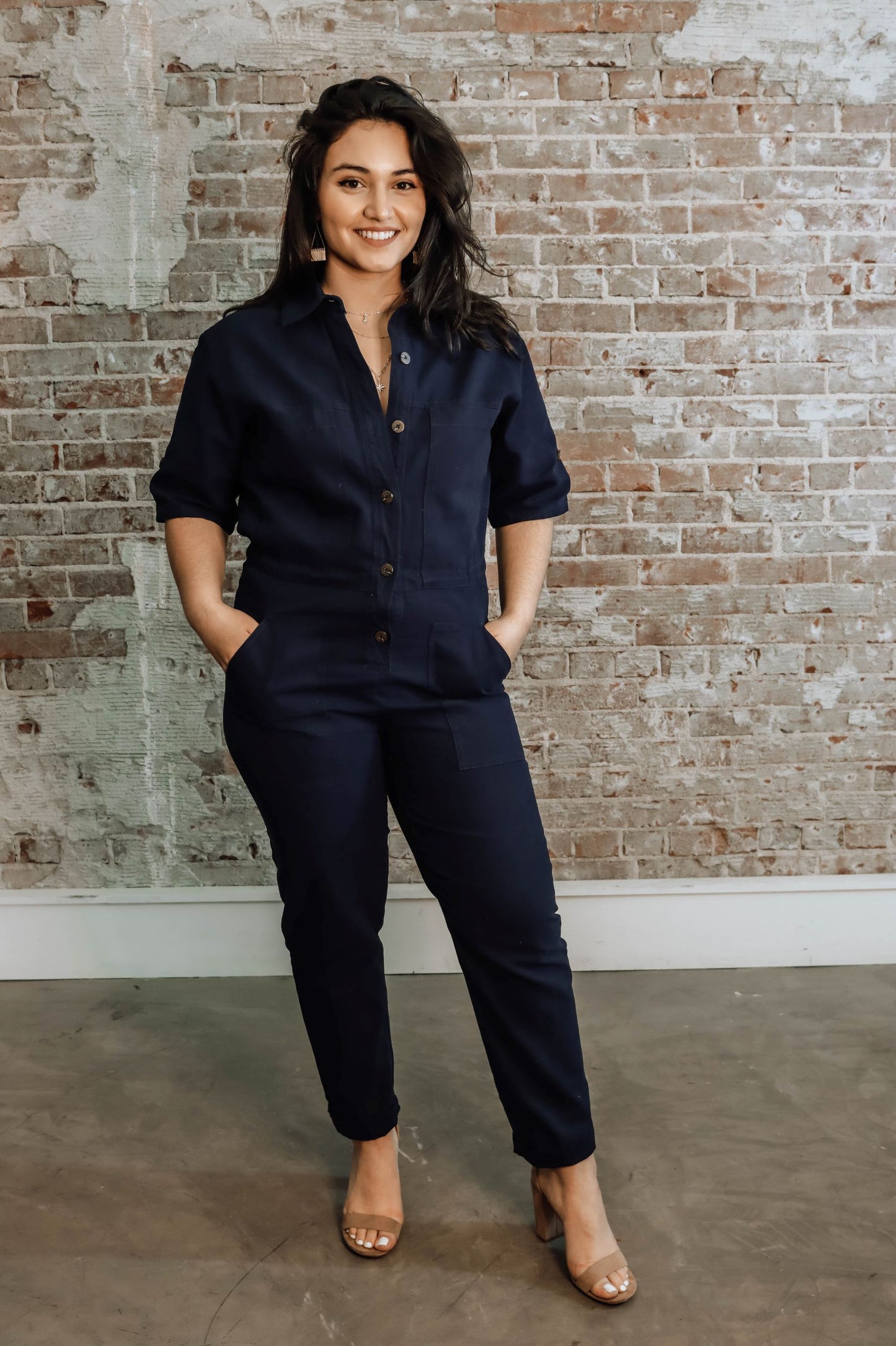 Jump Into It Jumpsuit - Indigo
