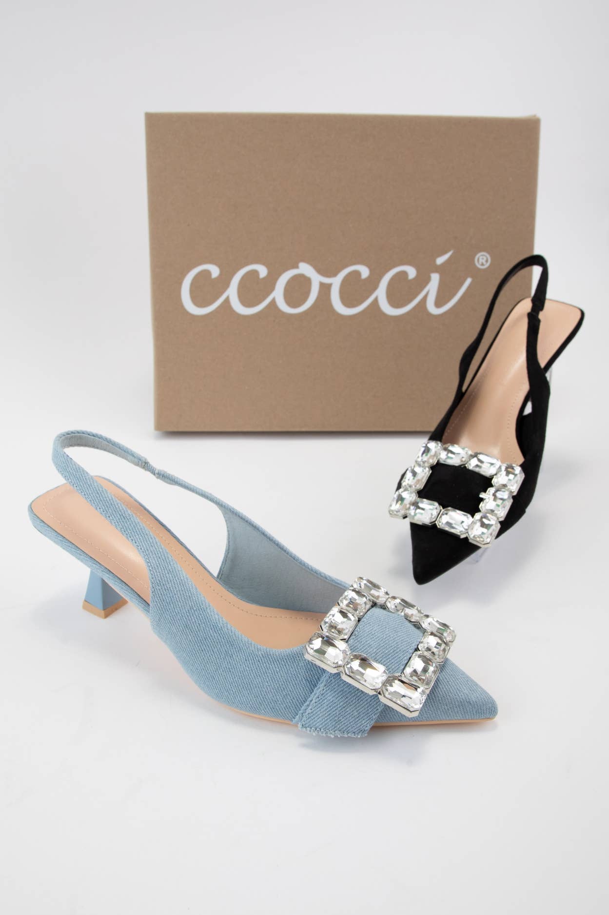 Rhinestone Kitten Heel