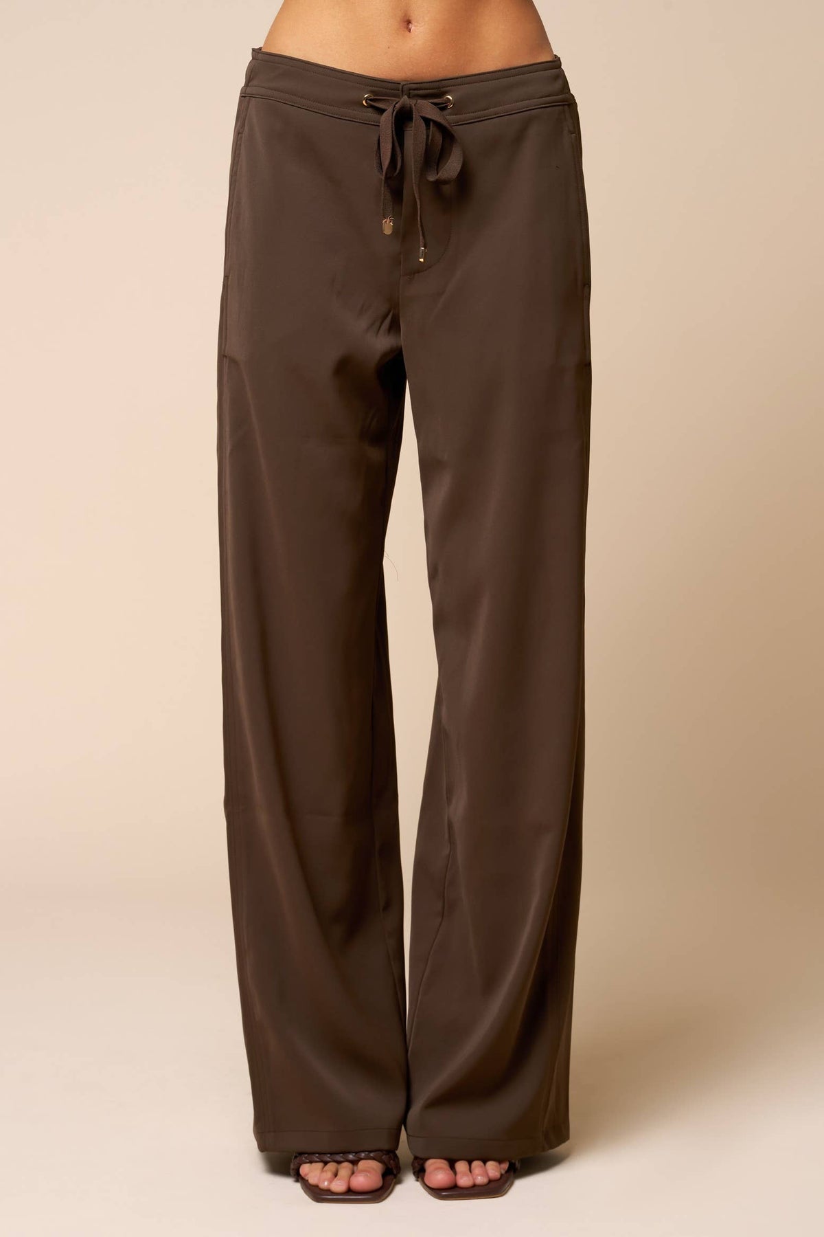 Zola Wide Leg Pants - Brown