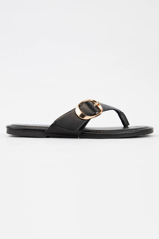 Buckle Up Luxe Sandals - Black
