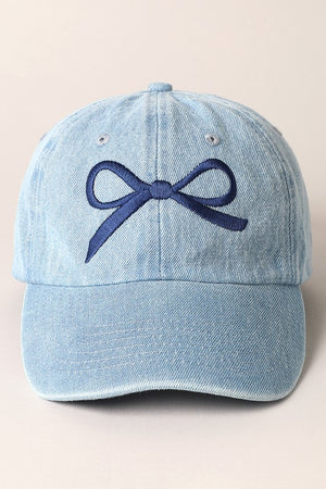 Bow Denim Hat