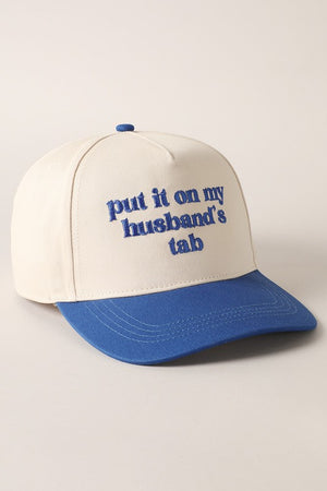 Put It On My Husbands Tab Hat - Cobalt Blue