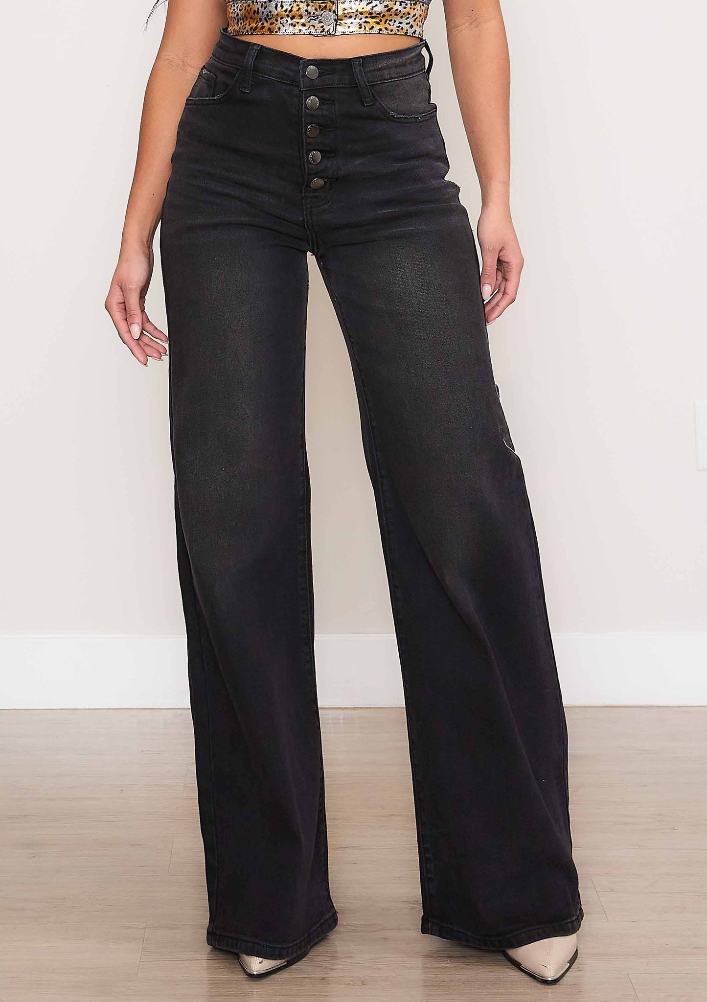 Your Everyday Wide Leg Jeans: Black