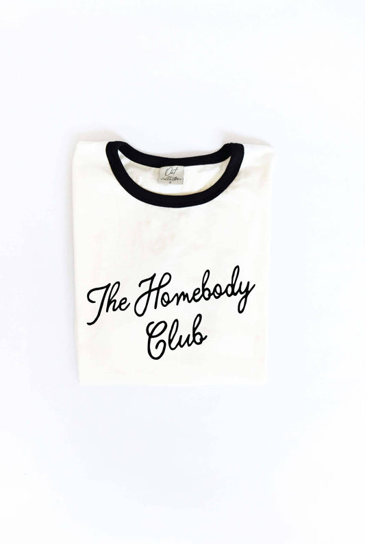 The Homebody Tee- Black/White