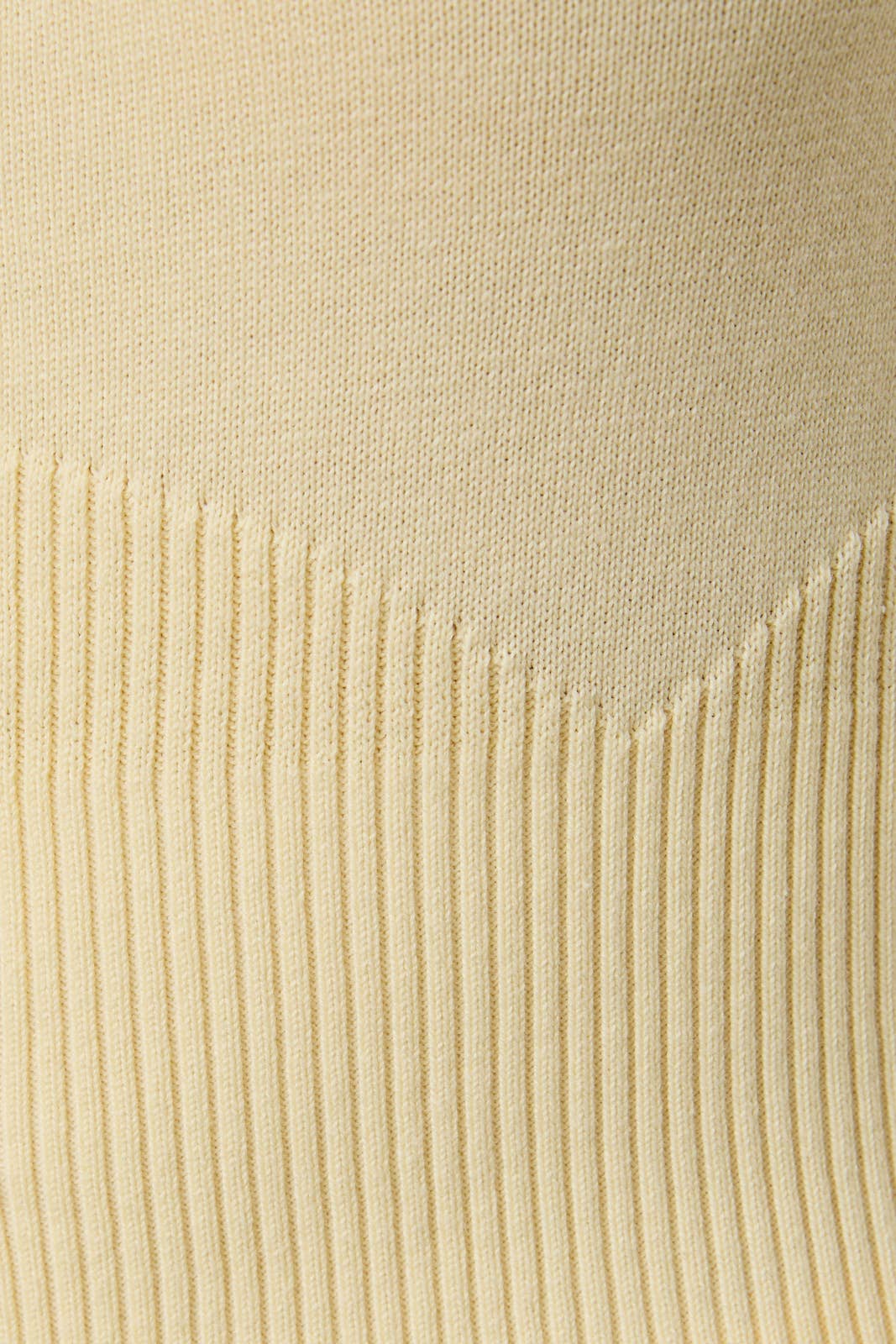 Mellow Yellow Ribbed Top- Pale Yellow