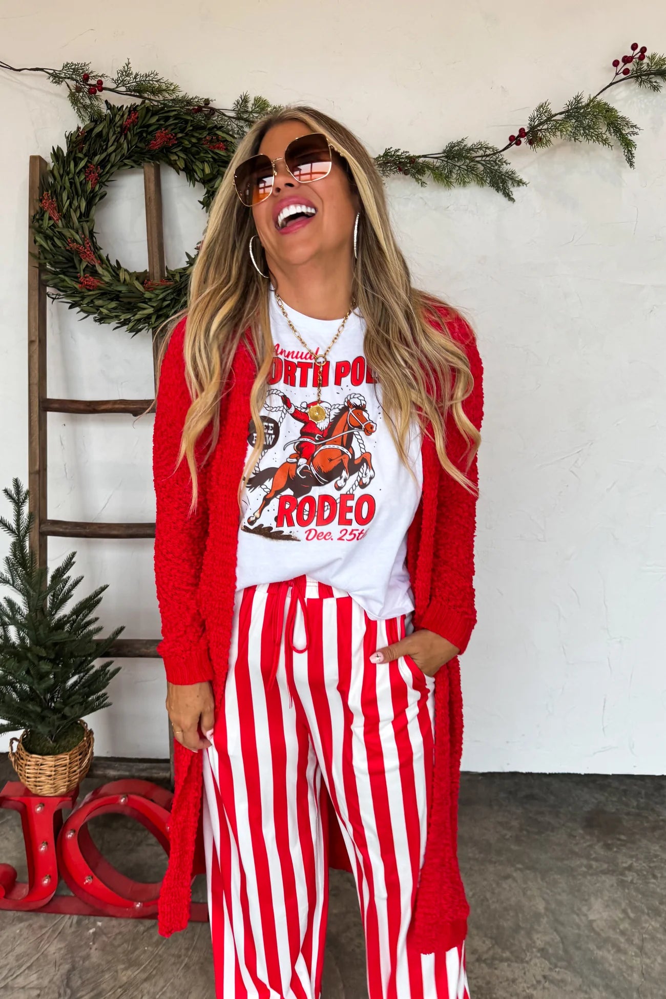 The Vertical Stripes Pants - Red Sm-3xl