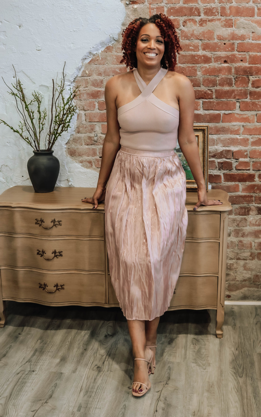 Liya's Halter Top - Blush