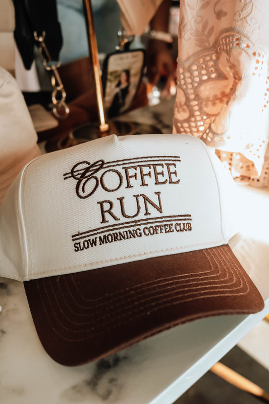 Coffee Run - Brown Vintage Trucker Hat