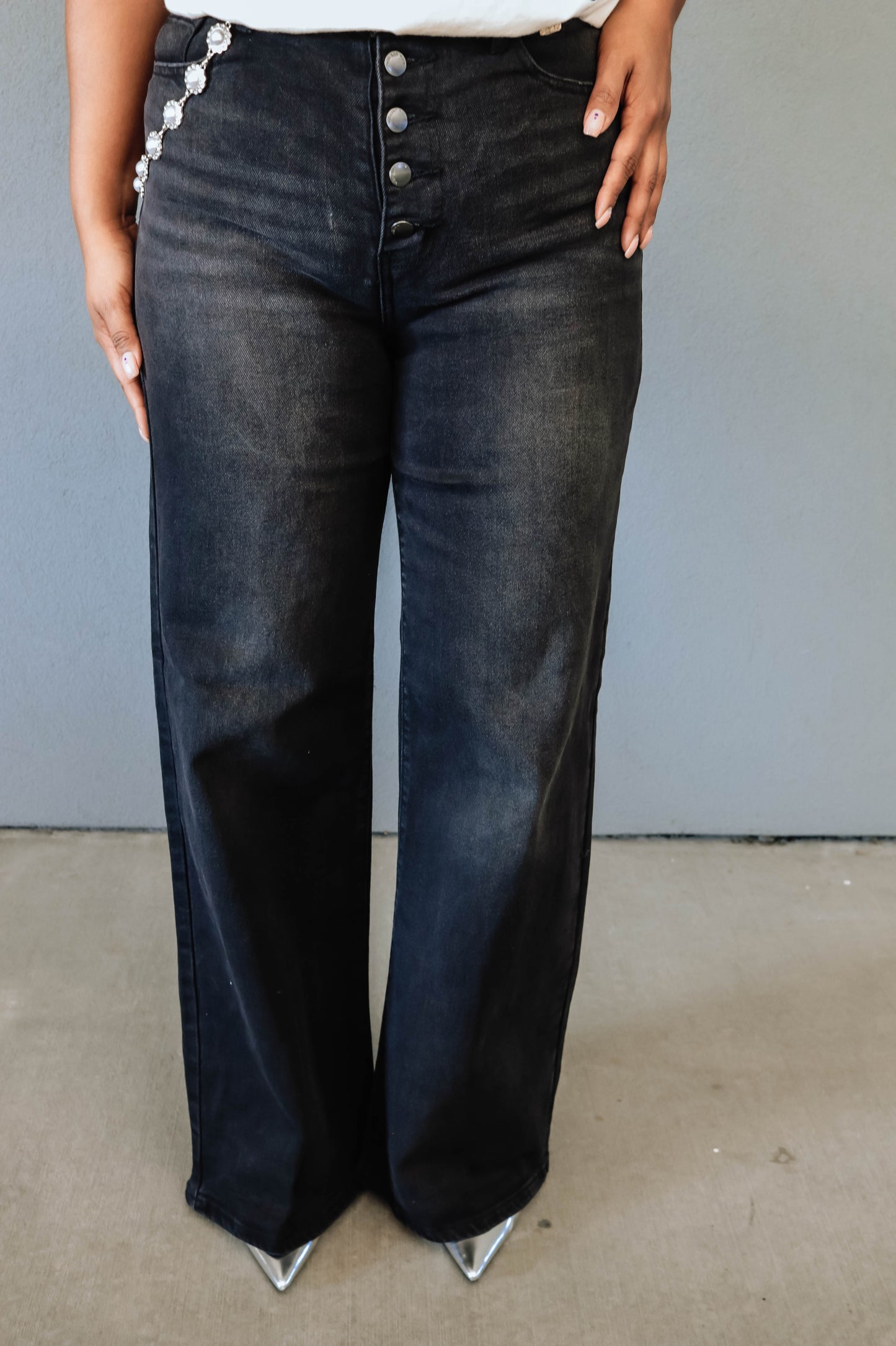 Your Everyday Wide Leg Jeans: Black