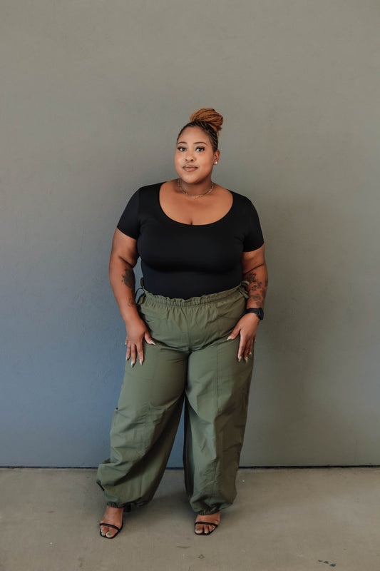 Kimmy Pants Curvy- Olive