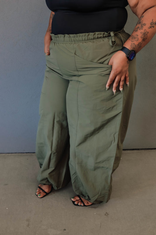 Kimmy Pants Curvy- Olive