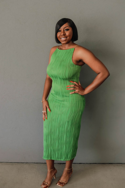 The Aria Midi Dress - Kiwi