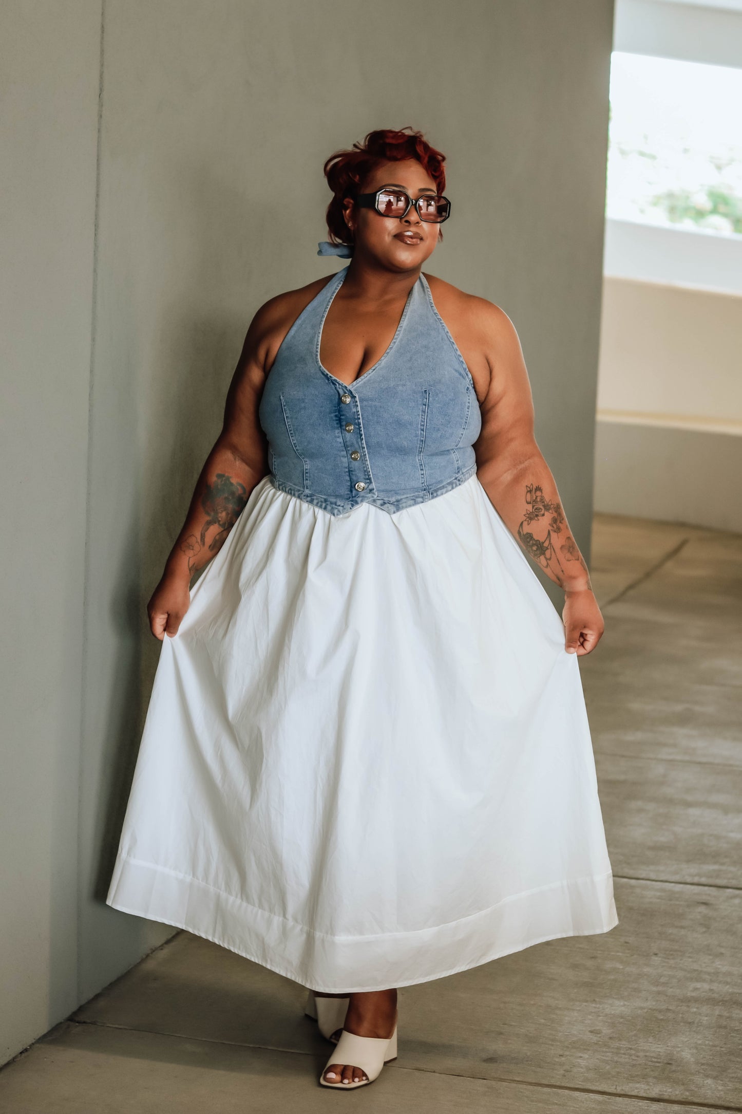 Stormy Midi Dress Curvy