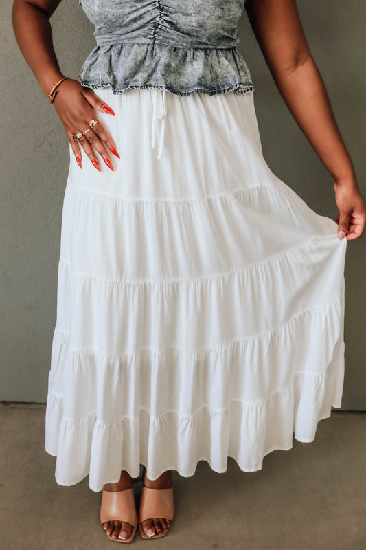 Layla Maxi Skirt - White
