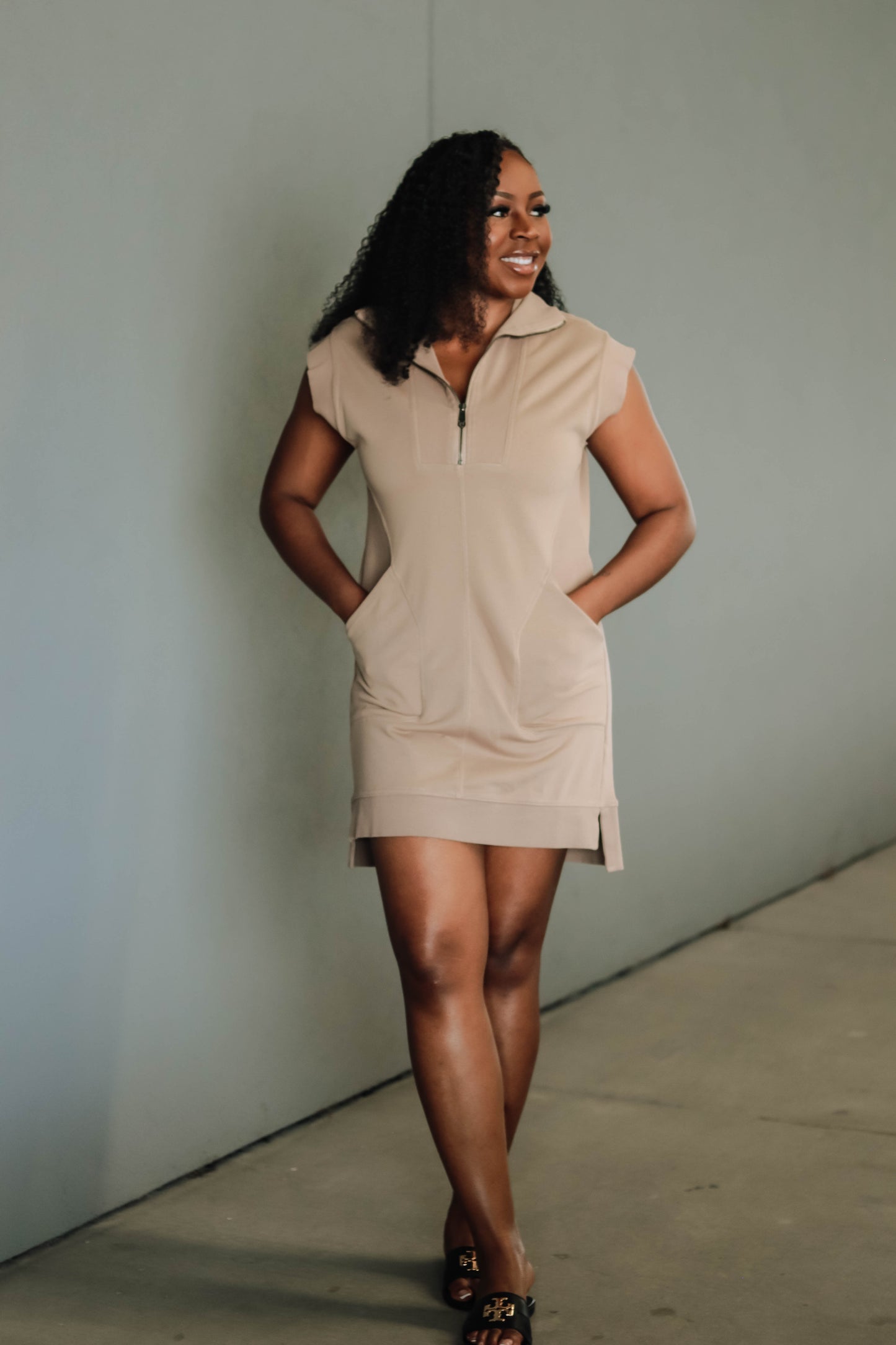 Leslie Dress- Light Mocha