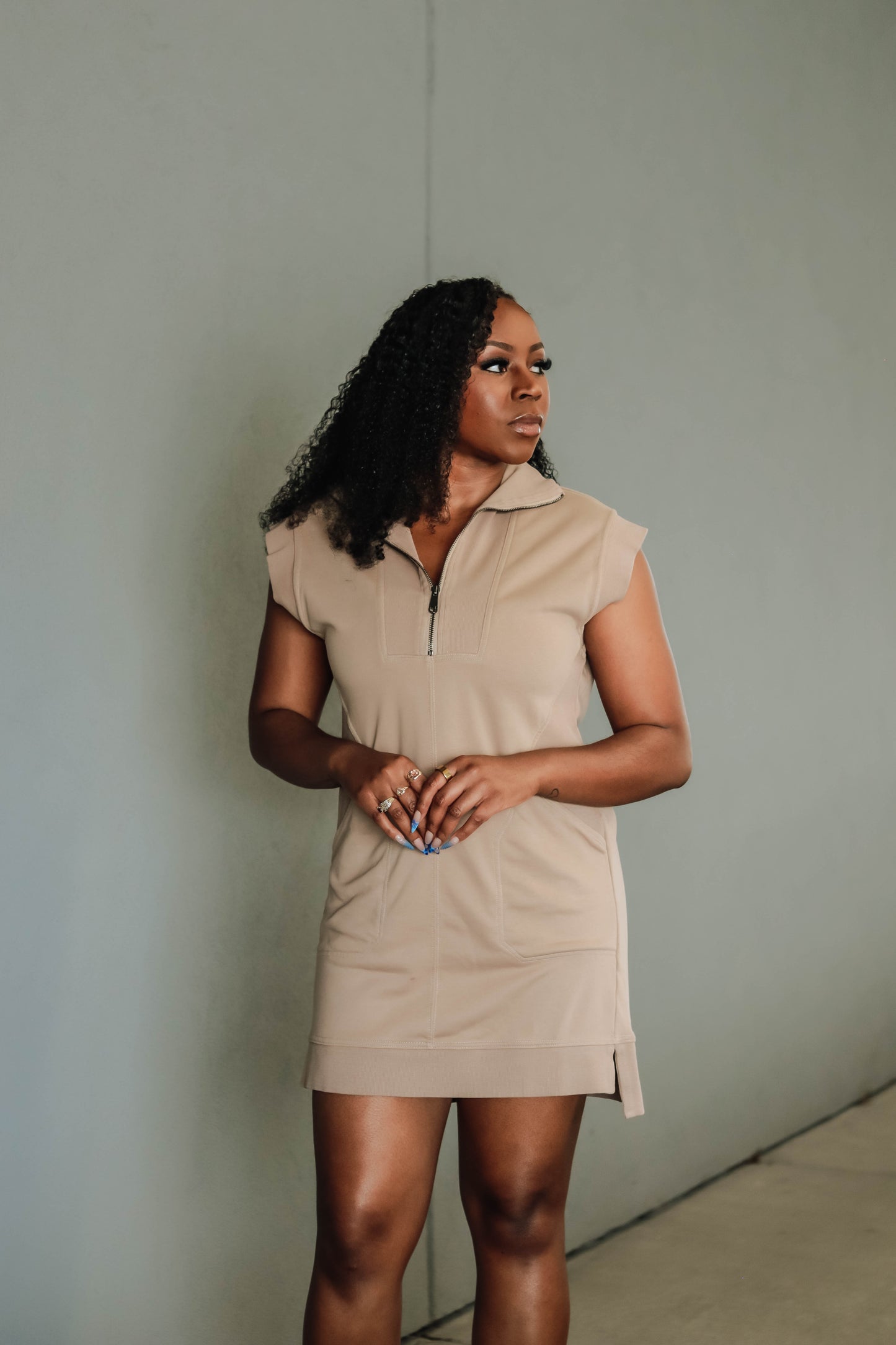 Leslie Dress- Light Mocha