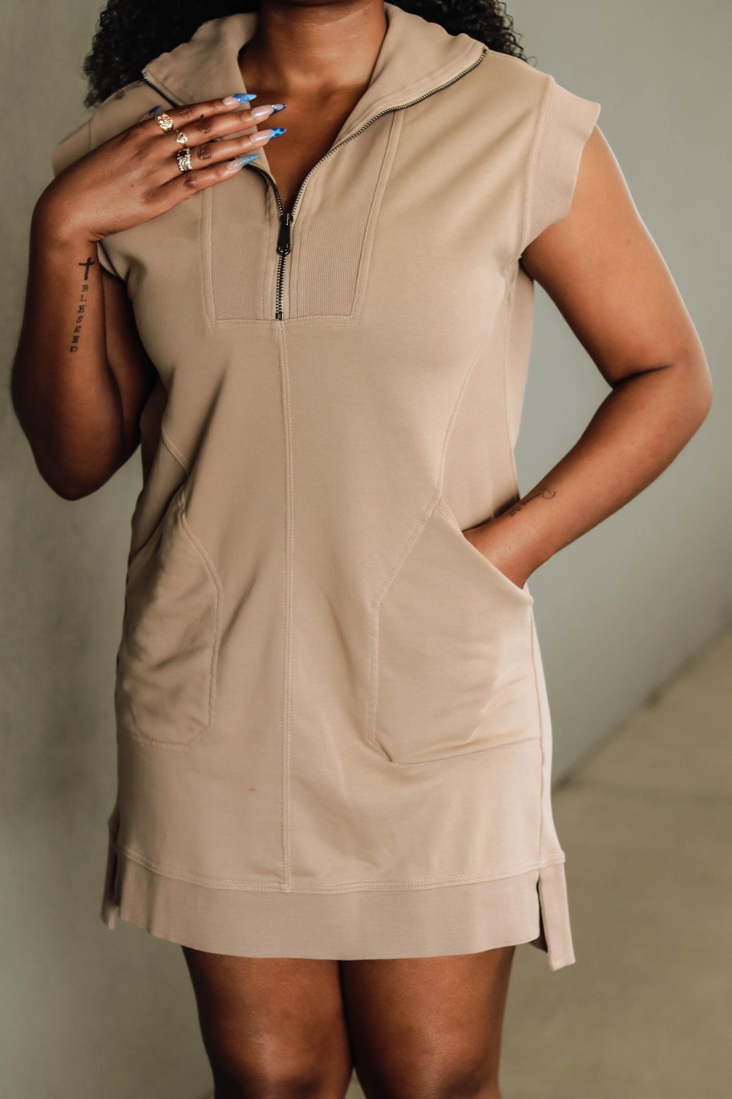 Leslie Dress- Light Mocha