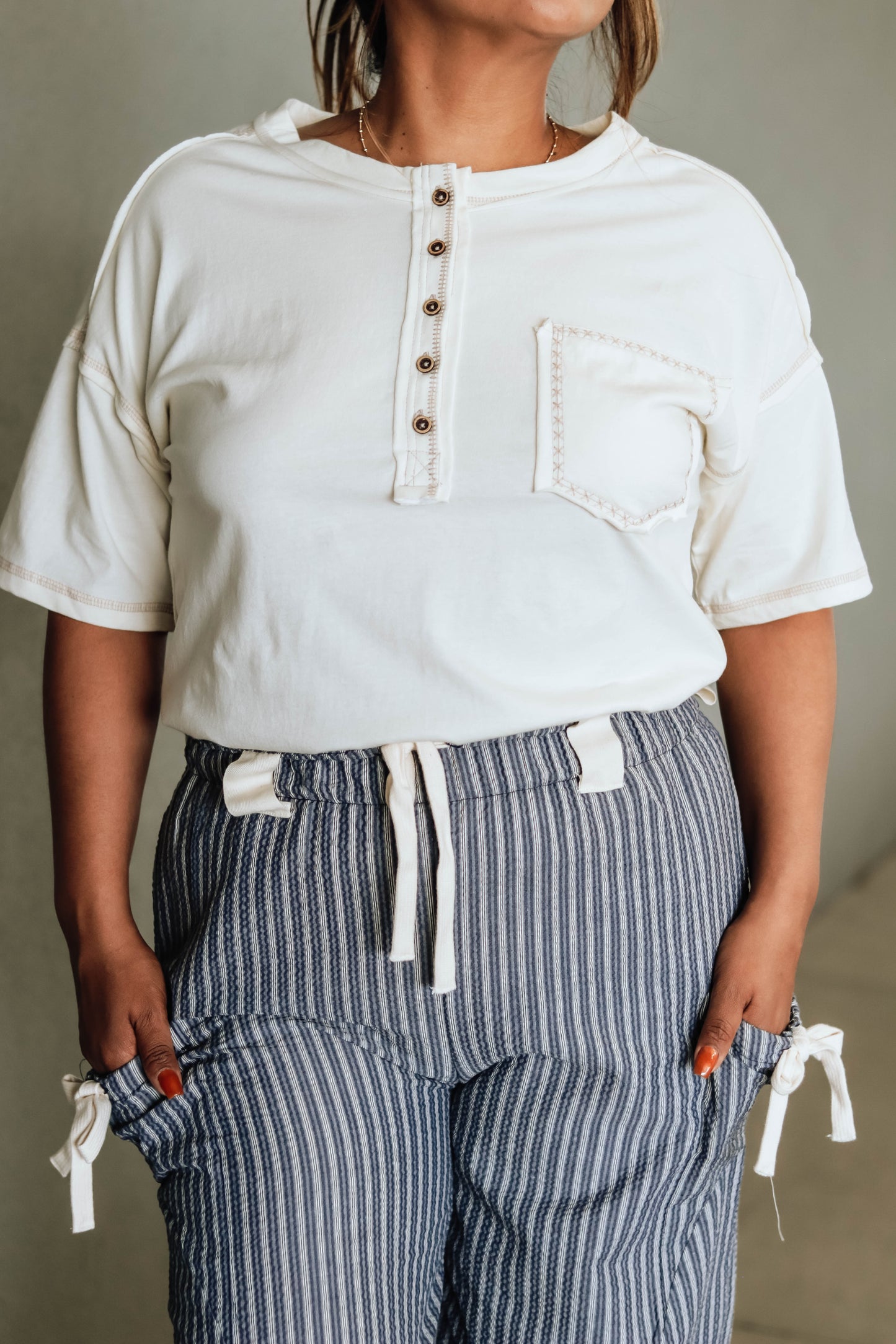 Jessie Oversize Top - Ivory