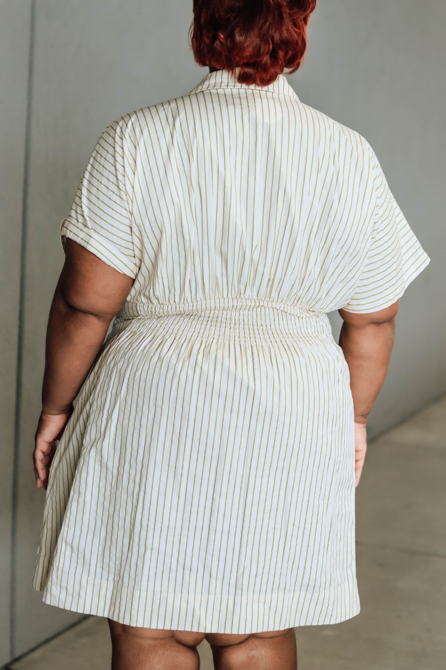 Mel Striped Shirt Dress Curvy