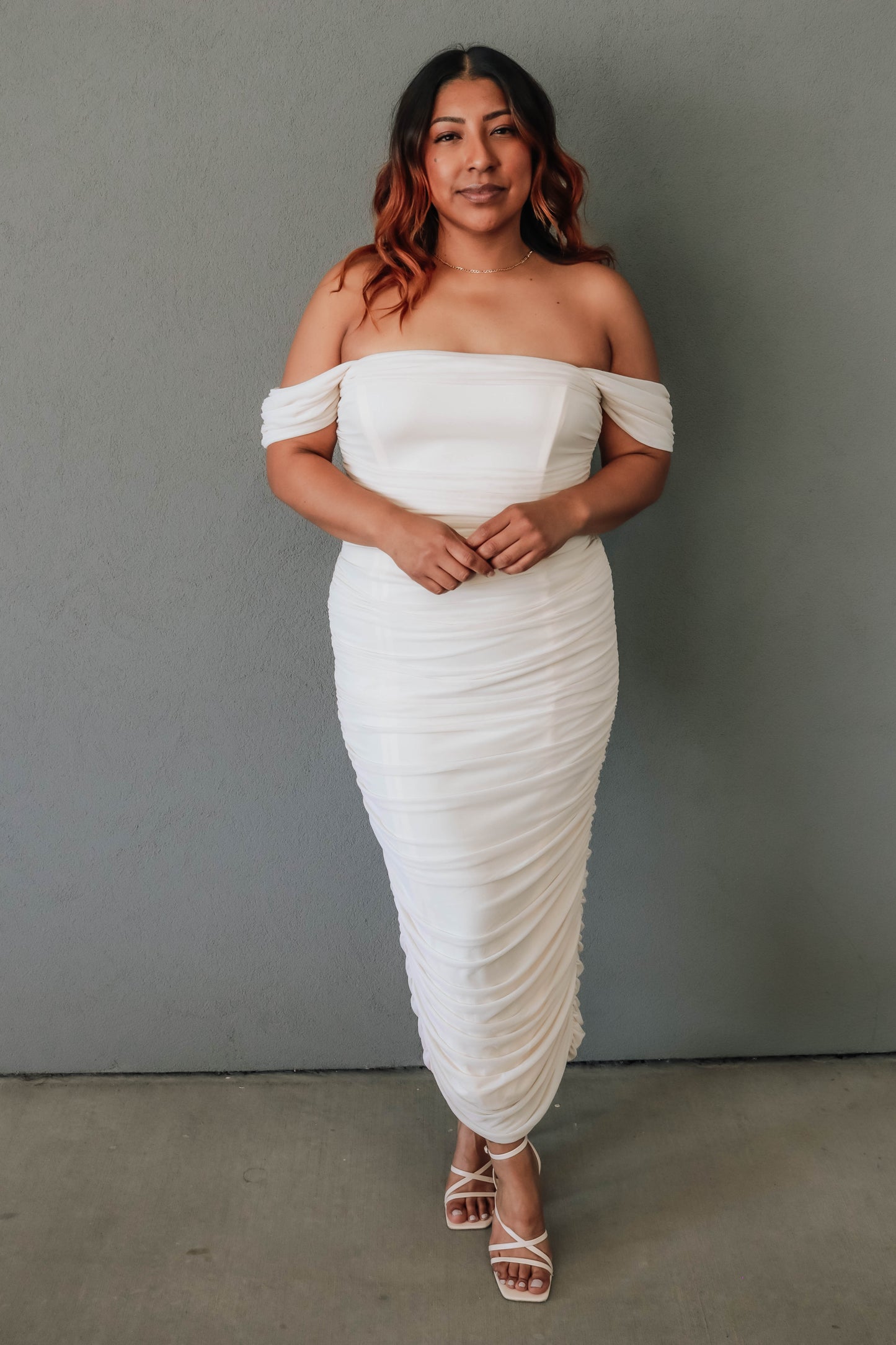 The Milan Mesh Dress - Cream