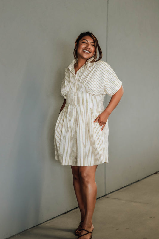 Mel Striped Shirt Dress