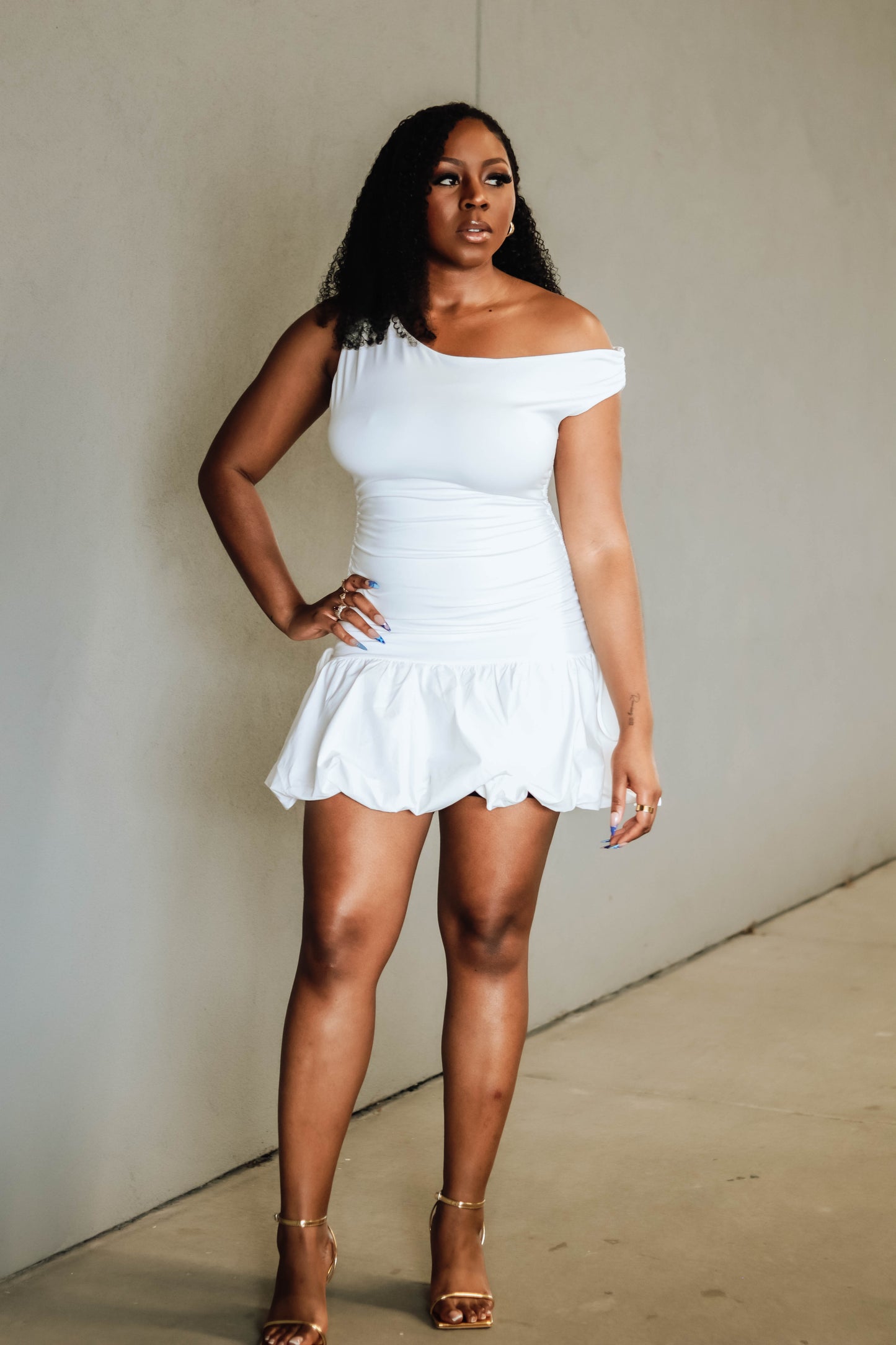 white bubble dress Olivia Bubble Dress- White Medium