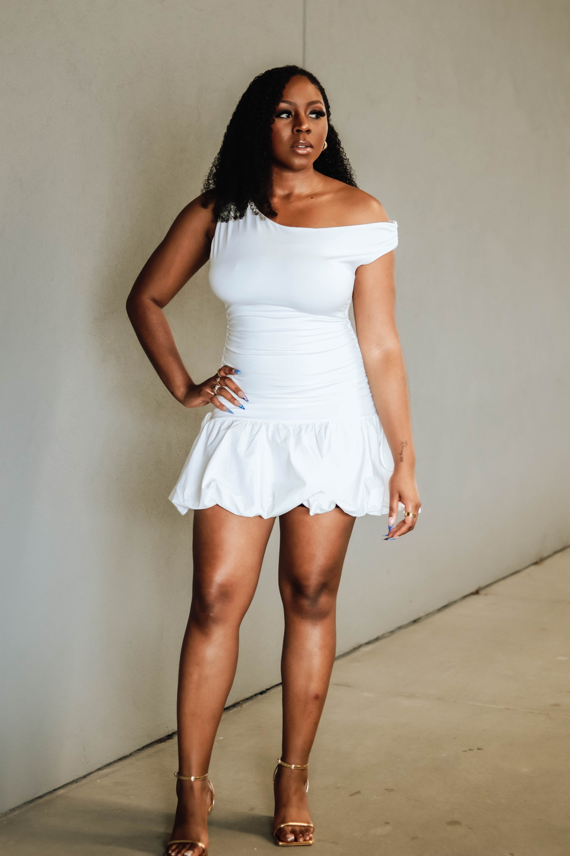 white bubble dress Olivia Bubble Dress- White Medium