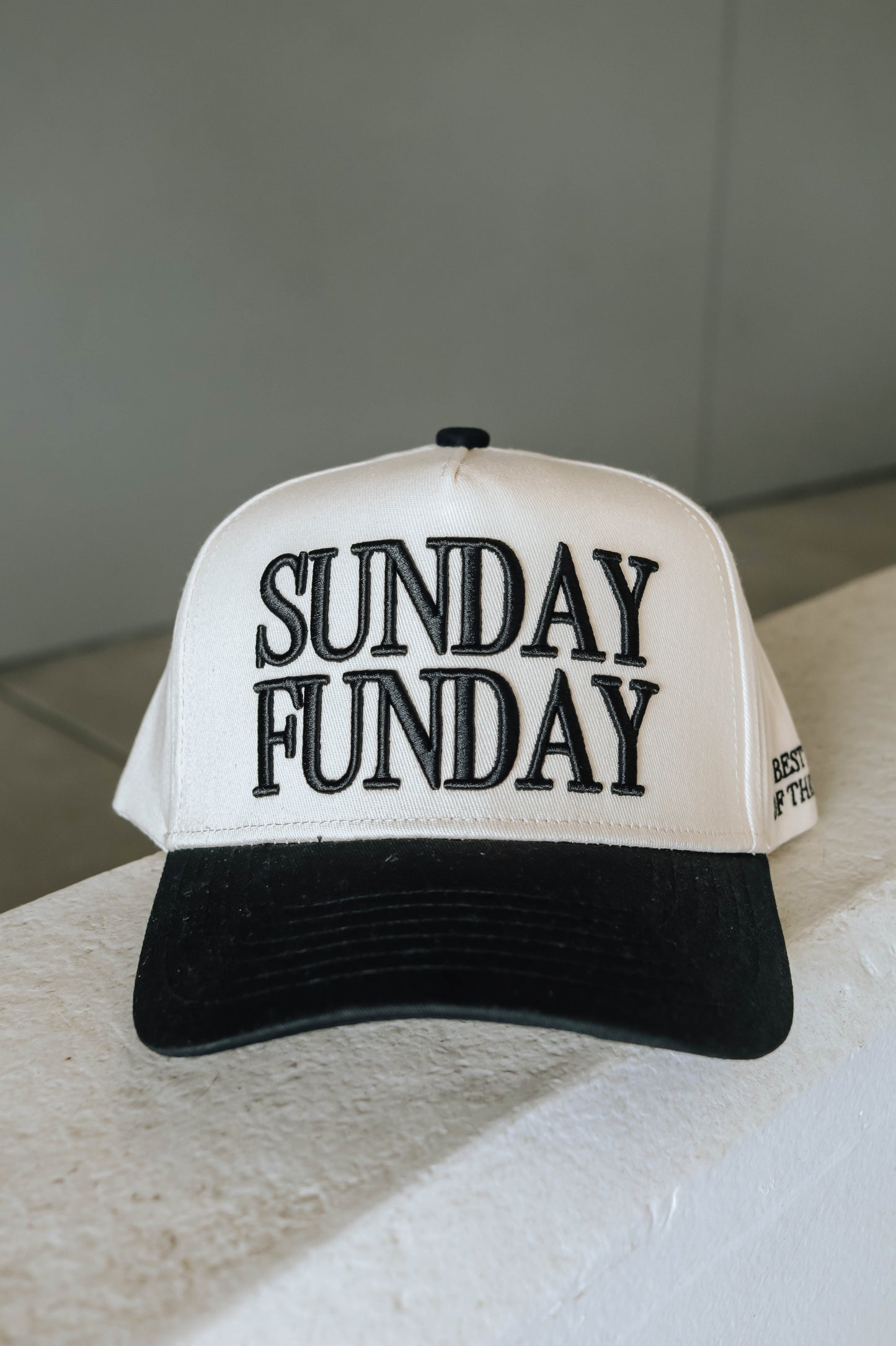 Sunday Funday - Vintage Trucker Hat: Black