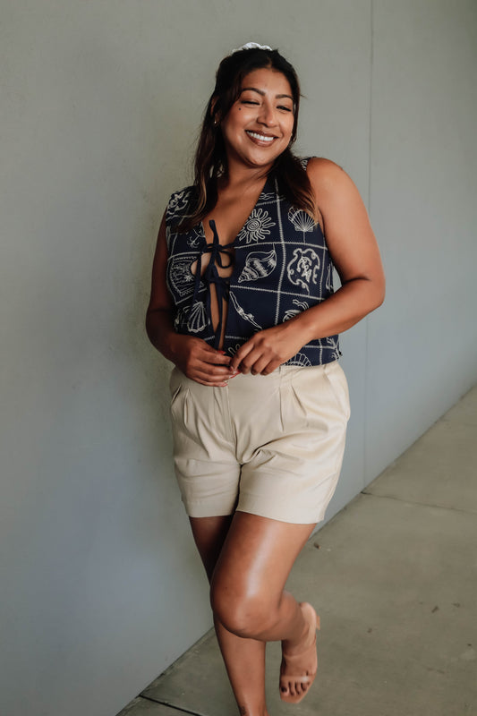 Mavi Front-Tie Top