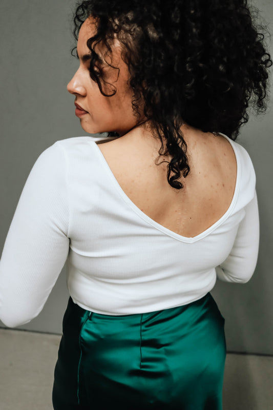 The Reversible Glow Bodysuit- White